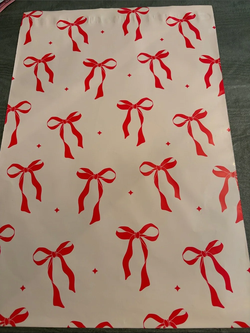 Decorative 10x14 Pink Bow Mailer - Pack of 15 Shipping Bags